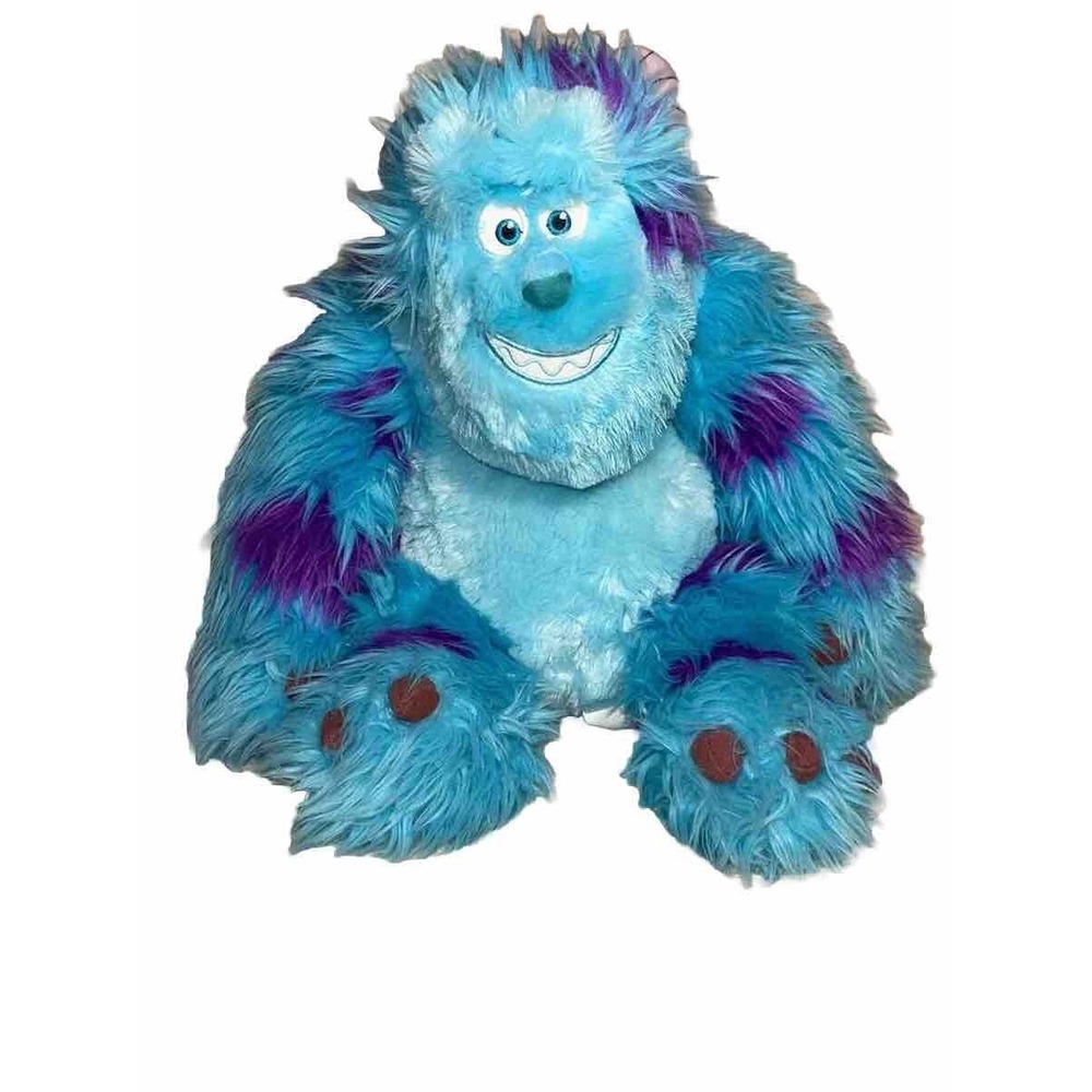 Rare Sully Monsters Large Plush 18x21" Soft Long Haired Furry Long Tail